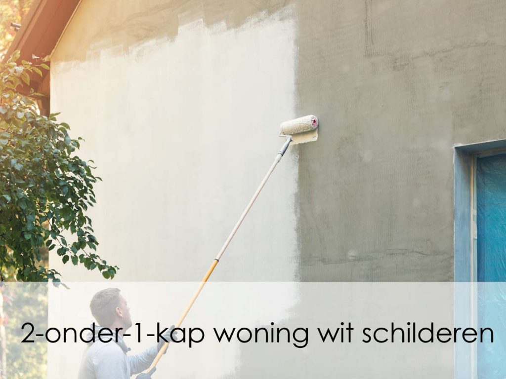 2-onder-1-kap woning wit schilderen