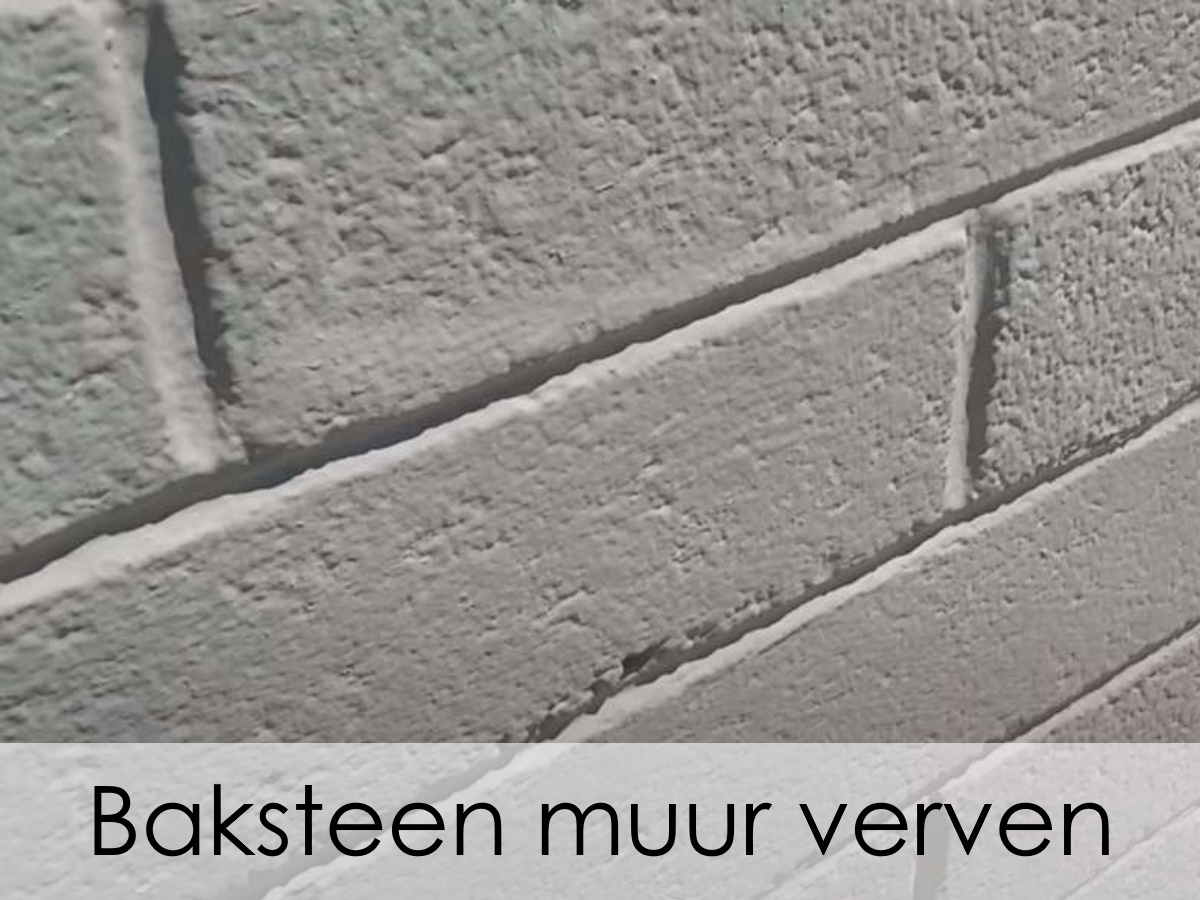 baksteen muur schilderen