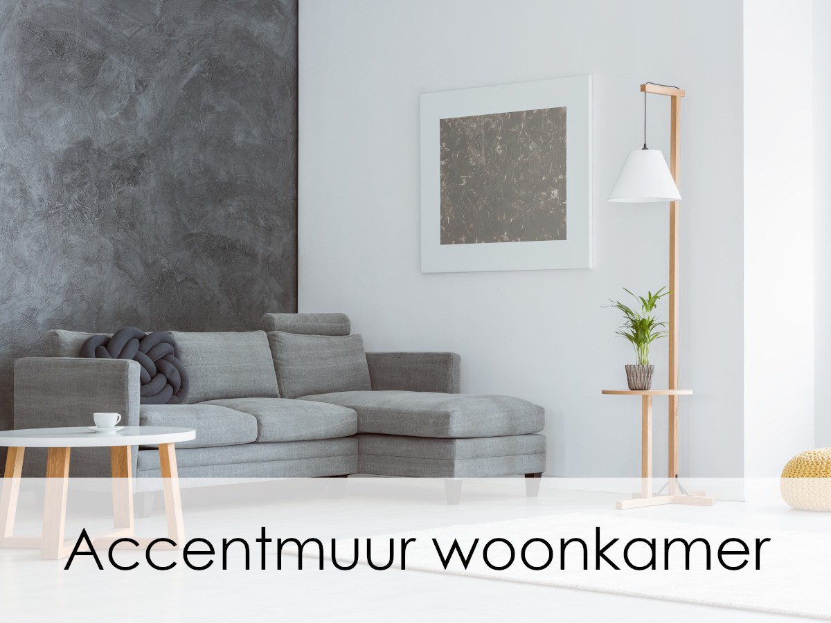 een muur met accent in de woonkamer