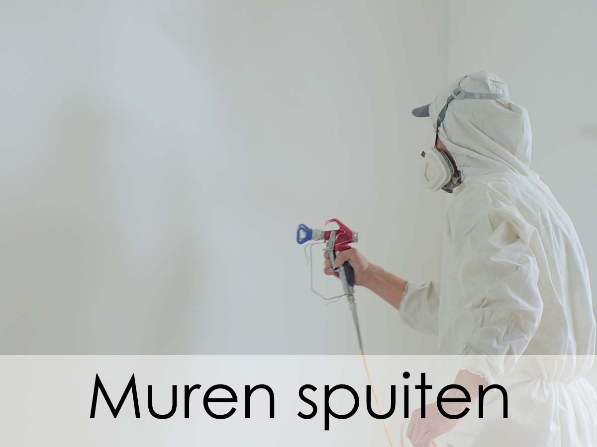 spuiten van de muren