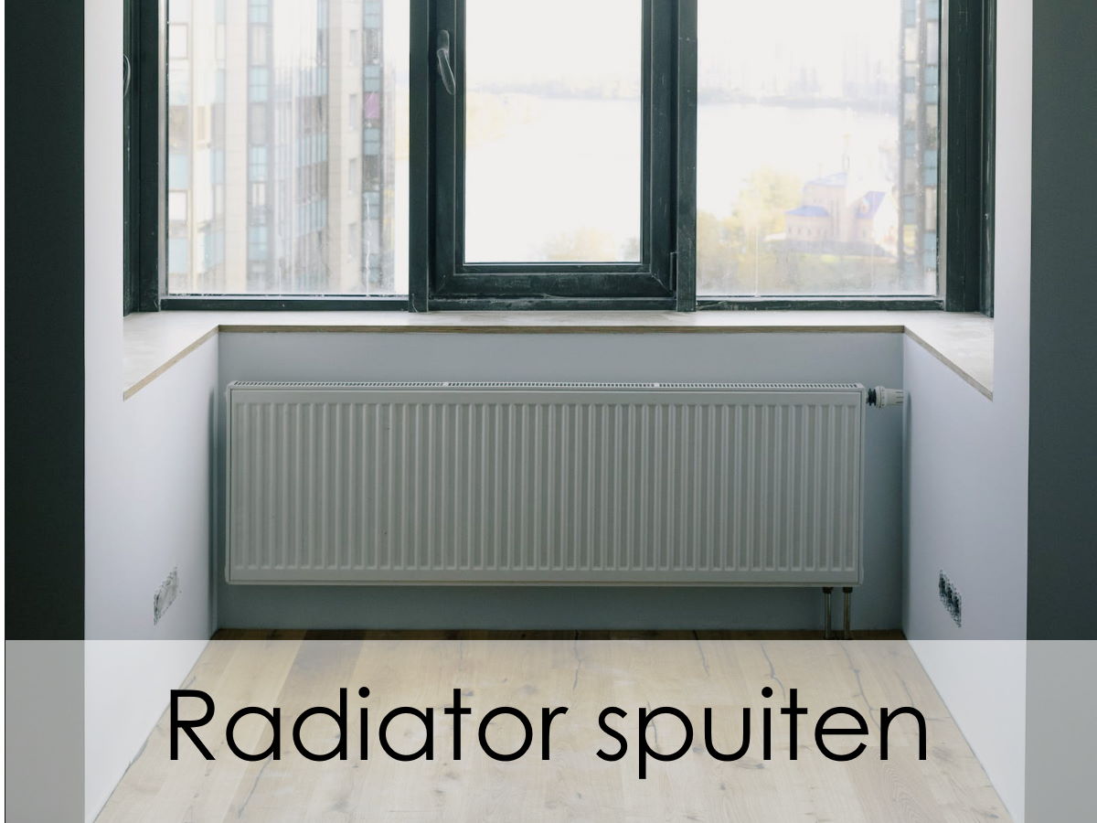 Spuiten van een radiator