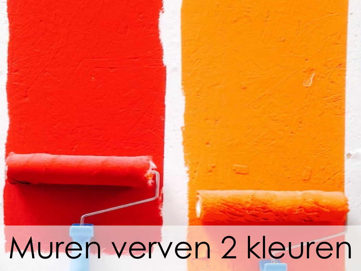 Muren verven 2 kleuren